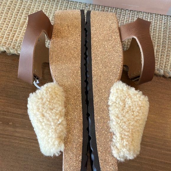 Birkenstock Papillio Glenda Teddy Eggshell Asst asa - Picture 3 of 5